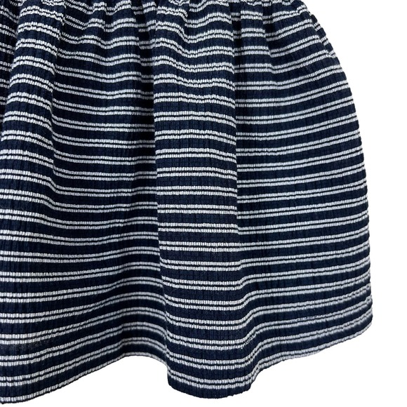 Madewell Texture & Thread Smocked Peplum Tank Top in Stripe Size XXS - Picture 9 of 14